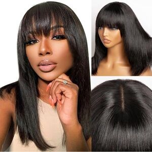 Human hair wig, natural hair 100%